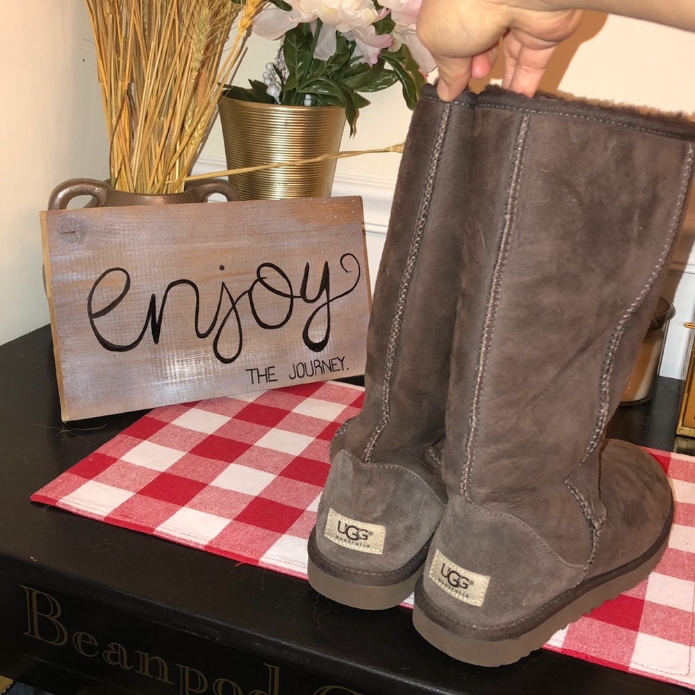 Tall chocolate UGG’s!